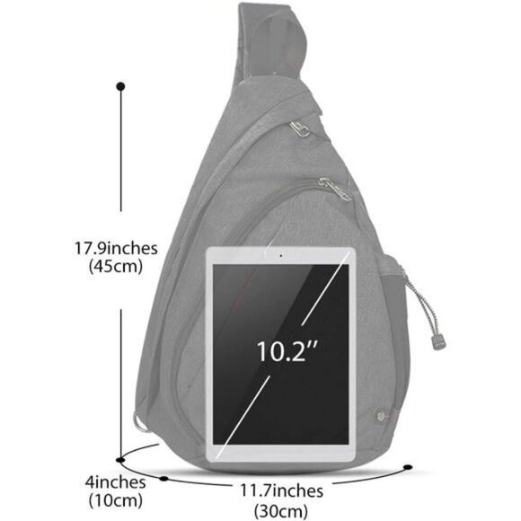 Sling Backpack Crossbody Bag for Travel Hiking Men Women Chest Daypack 12L - Picture 3 of 7